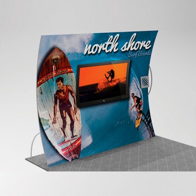 PANEL PUBLICITARIO TUBO TEXTIL CONCAVO 240*230 CMS